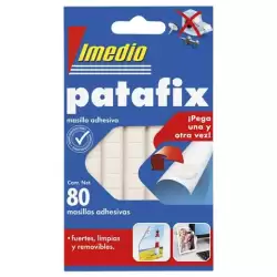 (7001466) IMEDIO MASILLA DE FIJACIÓN PATAFIX ADHESIVO BLANCO REMOVIBLE 80 PASTILLAS