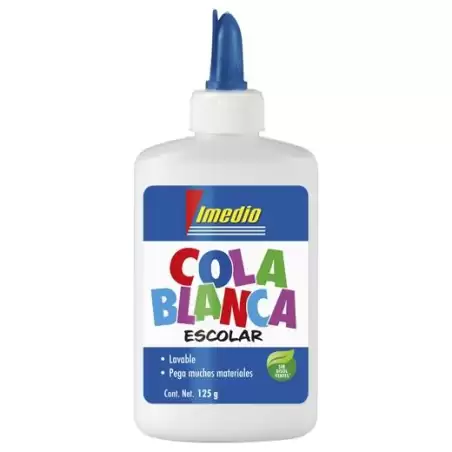 (7001592) IMEDIO COLA BLANCA ESCOLAR BOTE 125GR NUEVO DISEÑO