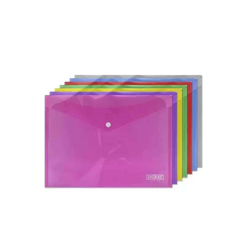 (318475) INGRAF SOBRE PORTADOCUMENTOS CON BROCHE A4 COLORES SURTIDOS