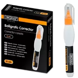 (320084) INGRAF BOLÍGRAFO CORRECTOR OFFICE 8ML PUNTA METÁLICA