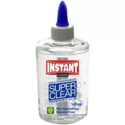 (11091) INSTANT COLA SUPERCLEAR BOTELLA 147ML TRANSPARENTE
