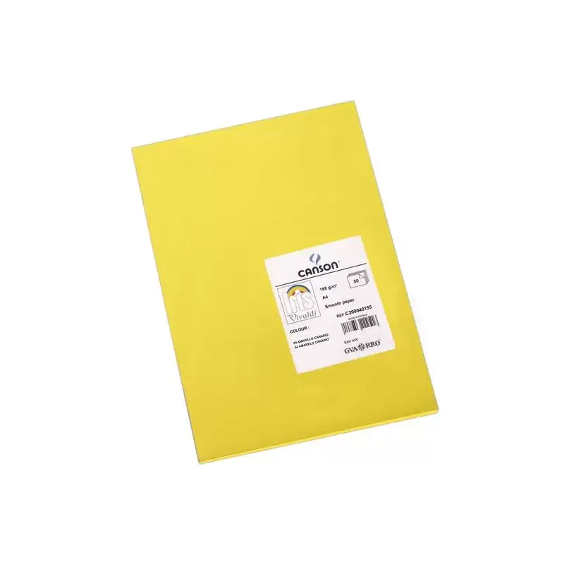 (C200040155) IRIS CARTULINA 210X297MM 185GR AMARILLO CANARIO -50U-