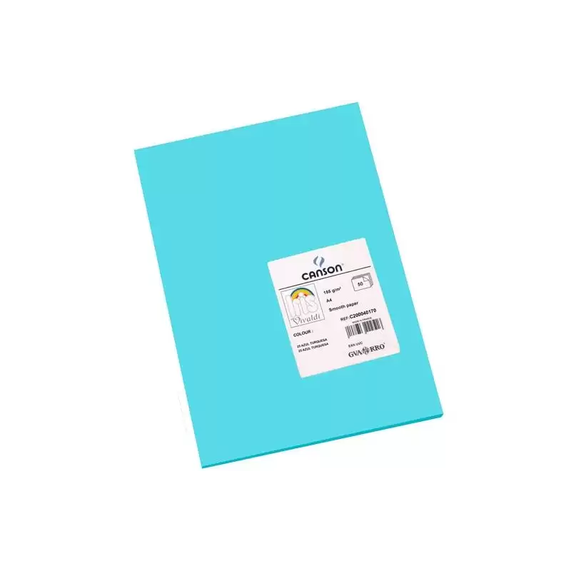 (C200040170) IRIS CARTULINA 210X297MM 185GR AZUL TURQUESA -50U-