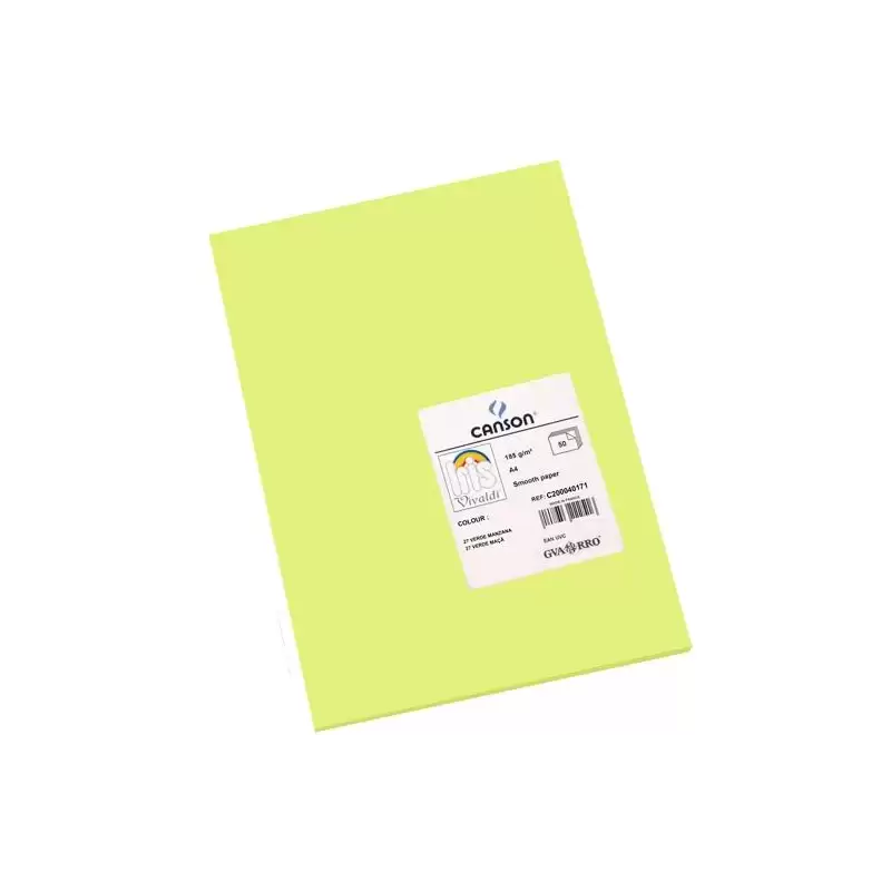 (C200040171) IRIS CARTULINA 210X297MM 185GR VERDE MANZANA -50U-