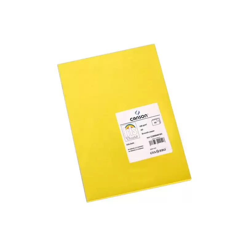 (C200040183) IRIS CARTULINA 297X420MM 185GR AMARILLO CANARIO -50U-