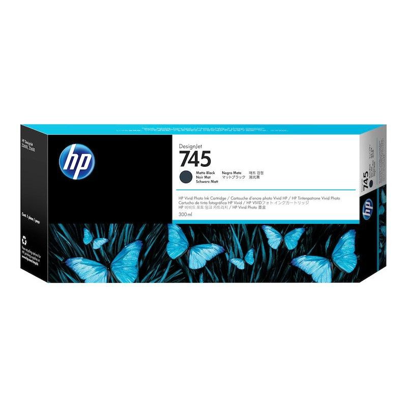(F9K05A) HP TINTA NEGRO MATE DESIGNJET 745 *ALTA CAPACIDAD*