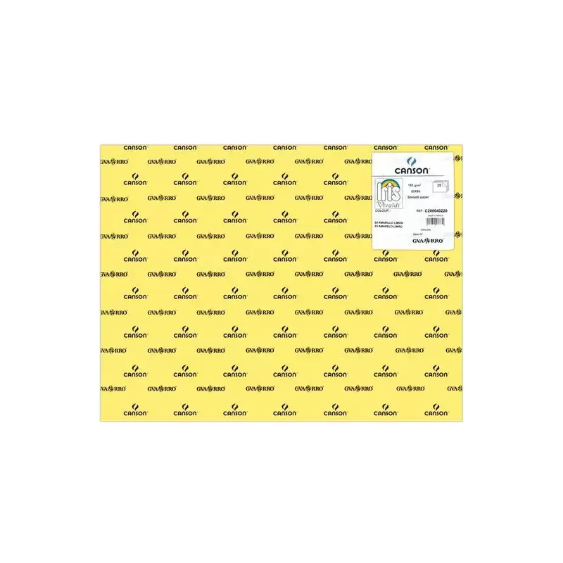 (C200040220) IRIS CARTULINA 50X65CM 185GR AMARILLO LIMÓN -25U-