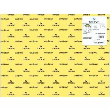 (C200040220) IRIS CARTULINA 50X65CM 185GR AMARILLO LIMÓN -25U-