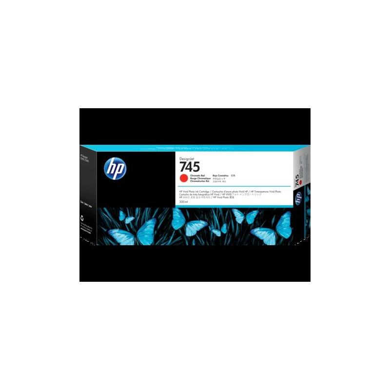 (F9K06A) HP TINTA ROJO CROMATICO DESIGNJET 745 *ALTA CAPACIDAD*