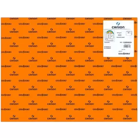 (C200040224) IRIS CARTULINA 50X65CM 185GR NARANJA -25U-