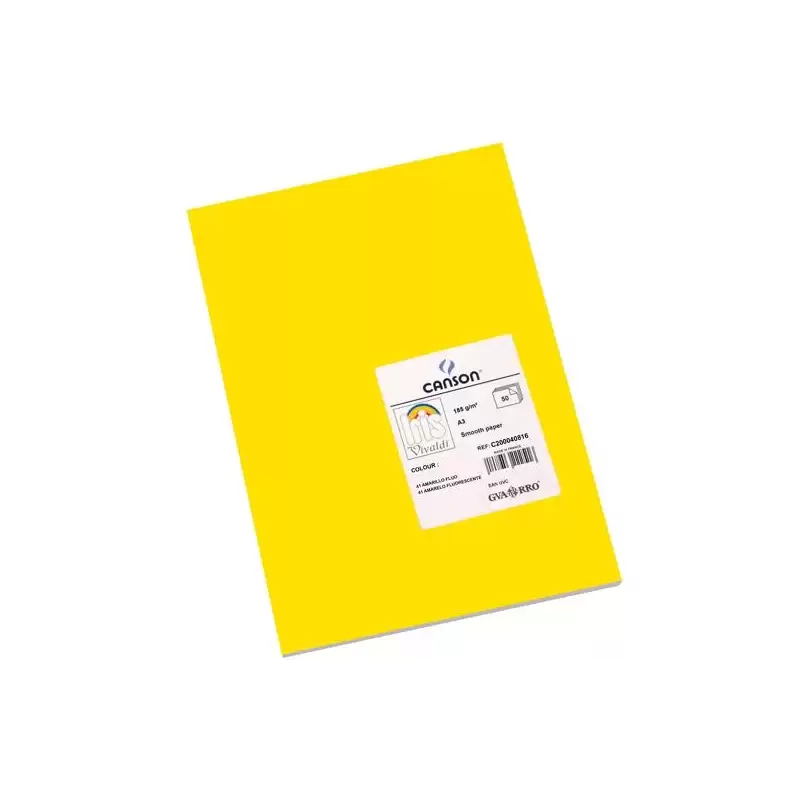 (C200040816) IRIS CARTULINA 297X420MM 185GR AMARILLO FLUOR -50U-