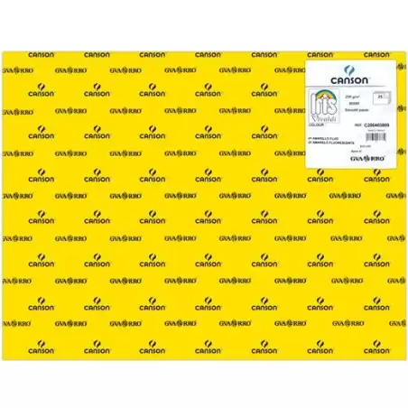 (C200403809) IRIS CARTULINA 50X65CM 250GR AMARILLO FLUOR -25U-