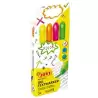 (1810) JOVI MARCADOR FLUORESCENTE GEL TEXTMARKER NEON DE GEL EN STICK 140MM C/SURTIDOS ESTUCHE 4 UD
