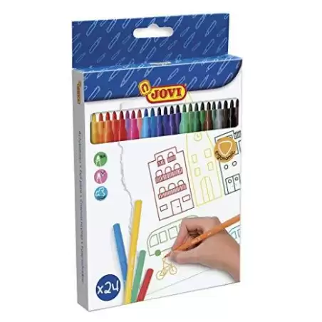 (1624) JOVI ROTULADORES 140MM ESTUCHE DE 24 C/SURTIDOS