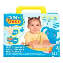 (374RP) JOVI MALETÍN DE MODELAJE MY FIRST PLASTILINA BABY Y RODILLOS +12M