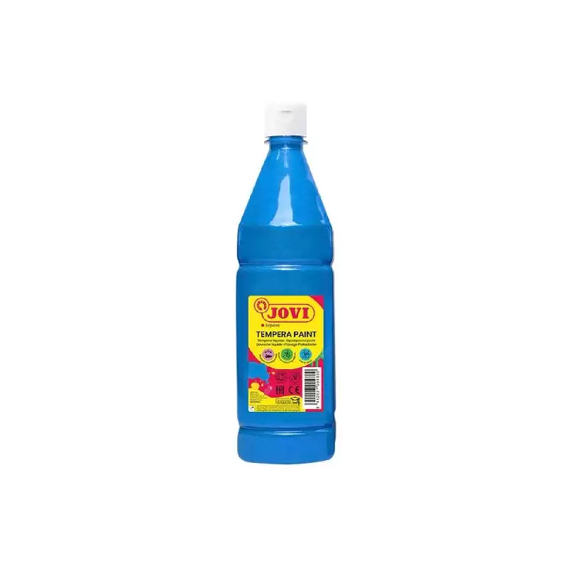 (51121) JOVI TÉMPERA LÍQUIDA PAINT AZUL CYAN BOTELLA 1000ML