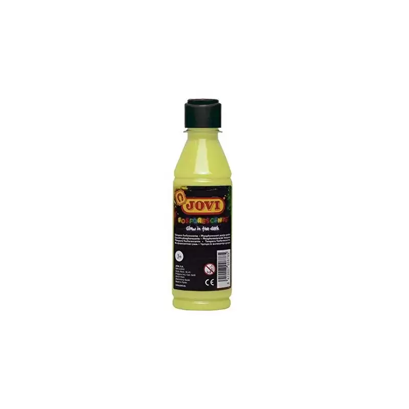 (51902) JOVI TÉMPERA FOSFORESCENTE AMARILLO BOTELLA DE 250ML