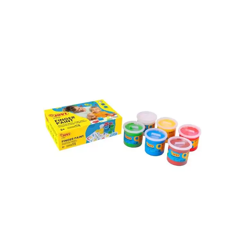 (560/S) JOVI PINTURA DE DEDOS ESTUCHE 6 BOTES 125ML C/SURTIDOS
