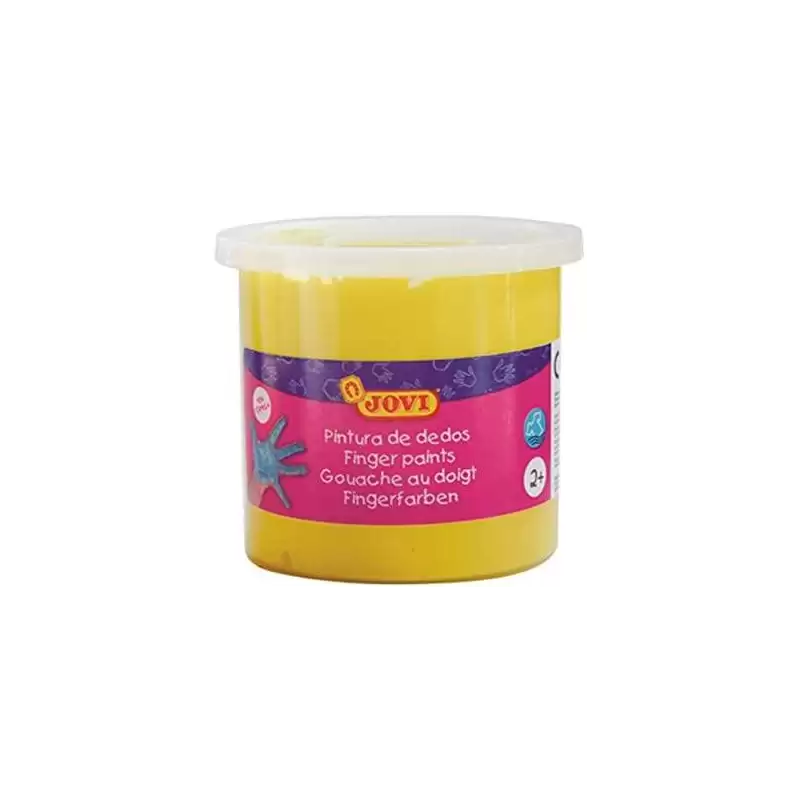 (56003) JOVI PINTURA DE DEDOS ESTUCHE 5 BOTES 125ML AMARILLO
