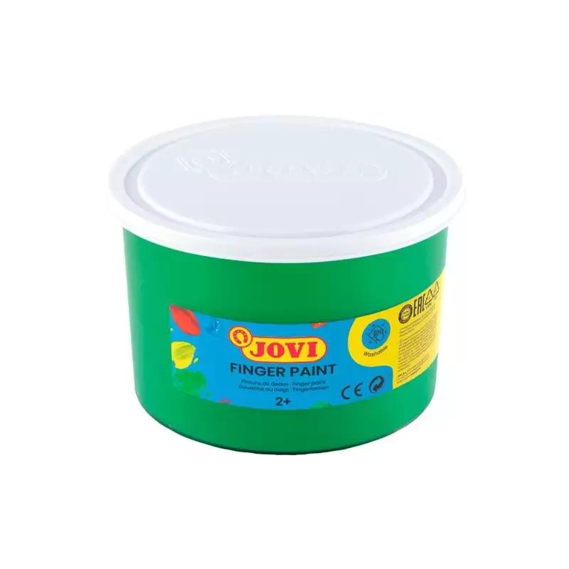 (56117) JOVI PINTURA DE DEDOS FINGER PAINT BOTE 500ML UNICOLOR VERDE