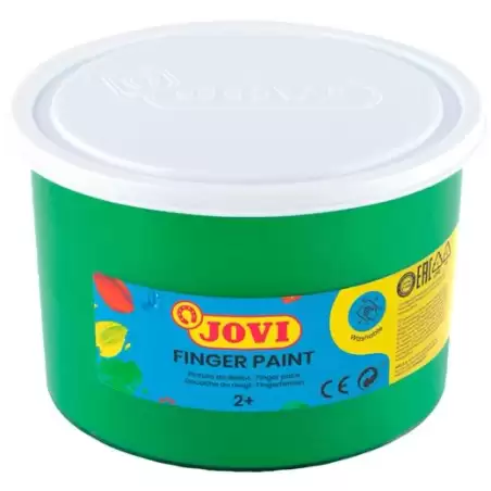 (56117) JOVI PINTURA DE DEDOS FINGER PAINT BOTE 500ML UNICOLOR VERDE