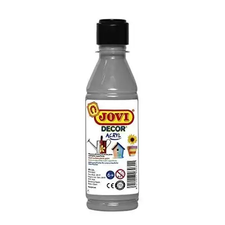 (68037) JOVI PINTURA PLÁSTICA JOVIDECOR ACRYL BOTELLA DE 250ML PLATA