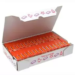 (7004) JOVI PLASTILINA SCHOOL PASTILLA 50GR NARANJA CAJA 30 UD