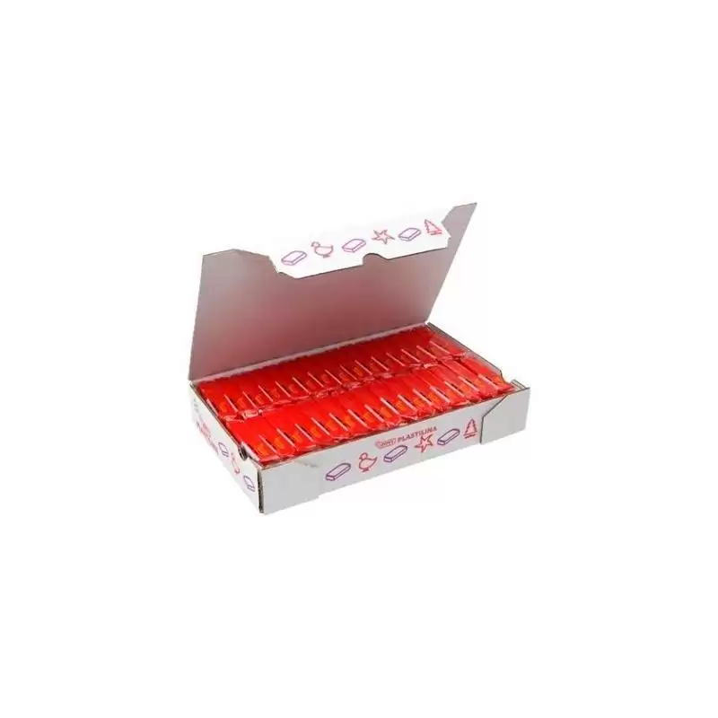 (7005) JOVI PLASTILINA SCHOOL PASTILLA 50GR ROJO CAJA 30 UD