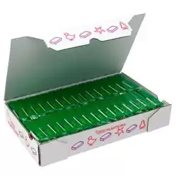 (7011) JOVI PLASTILINA SCHOOL PASTILLA 50GR VERDE OSCURO CAJA 30 UD