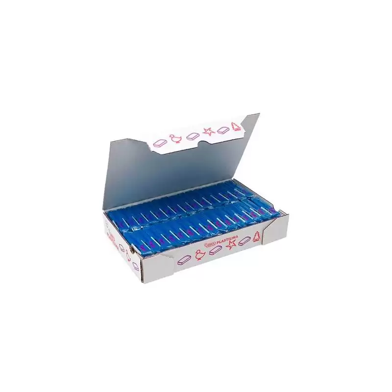 (7013) JOVI PLASTILINA SCHOOL PASTILLA 50GR AZUL OSCURO CAJA 30 UD