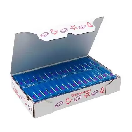 (7013) JOVI PLASTILINA SCHOOL PASTILLA 50GR AZUL OSCURO CAJA 30 UD