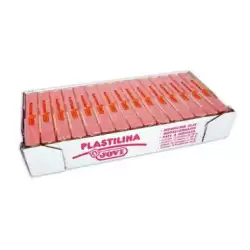 (7107) JOVI PLASTILINA SCHOOL PASTILLA 150GR ROSA CAJA 15 UD