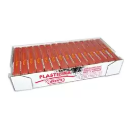 (7109) JOVI PLASTILINA SCHOOL PASTILLA 150GR MARRÓN CAJA 15 UD