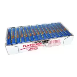 (7113) JOVI PLASTILINA SCHOOL PASTILLA 150GR AZUL OSCURO CAJA 15 UD