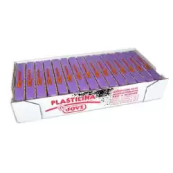(7114) JOVI PLASTILINA SCHOOL PASTILLA 150GR LILA CAJA 15 UD