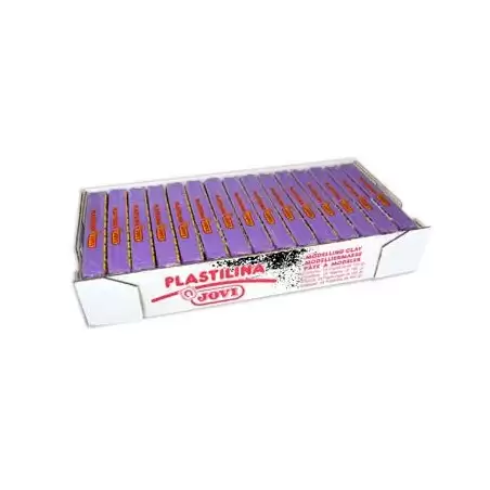 (7114) JOVI PLASTILINA SCHOOL PASTILLA 150GR LILA CAJA 15 UD