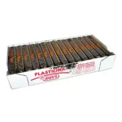 (7115) JOVI PLASTILINA SCHOOL PASTILLA 150GR NEGRO CAJA 15 UD