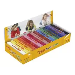 (71S) JOVI PLASTILINA PASTILLA 150GR COLORES SURTIDOS CAJA EXPOSITORA 15 UD