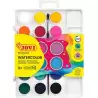 (800/18) JOVI ACUARELAS EN PASTILLAS 22MM CON PINCEL COLORES SURTIDOS ESTUCHE 18 UD