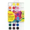 (800/24) JOVI ACUARELAS EN PASTILLAS 22MM CON PINCEL COLORES SURTIDOS ESTUCHE 24 UD