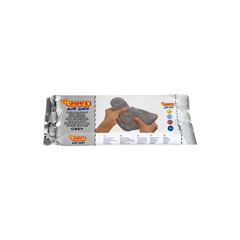 (83G) JOVI AIR DRY PASTILLA DE PASTA MODELAR ENDURECE AL AIRE 250GR GRIS