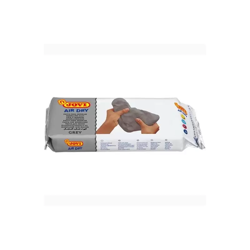 (86G) JOVI AIR DRY PASTILLA DE PASTA MODELAR ENDURECE AL AIRE 1000GR GRIS