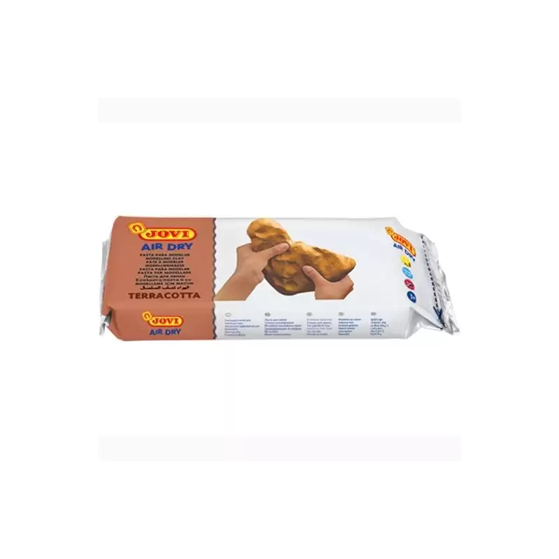 (89) JOVI AIR DRY PASTILLA DE PASTA MODELAR ENDURECE AL AIRE 1000GR TERRACOTA