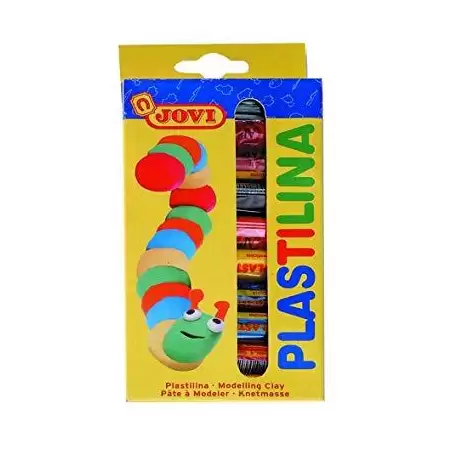 (90/10) JOVI PLASTILINA BARRA 15GR COLORES SURTIDOS ESTUCHE 10 UD