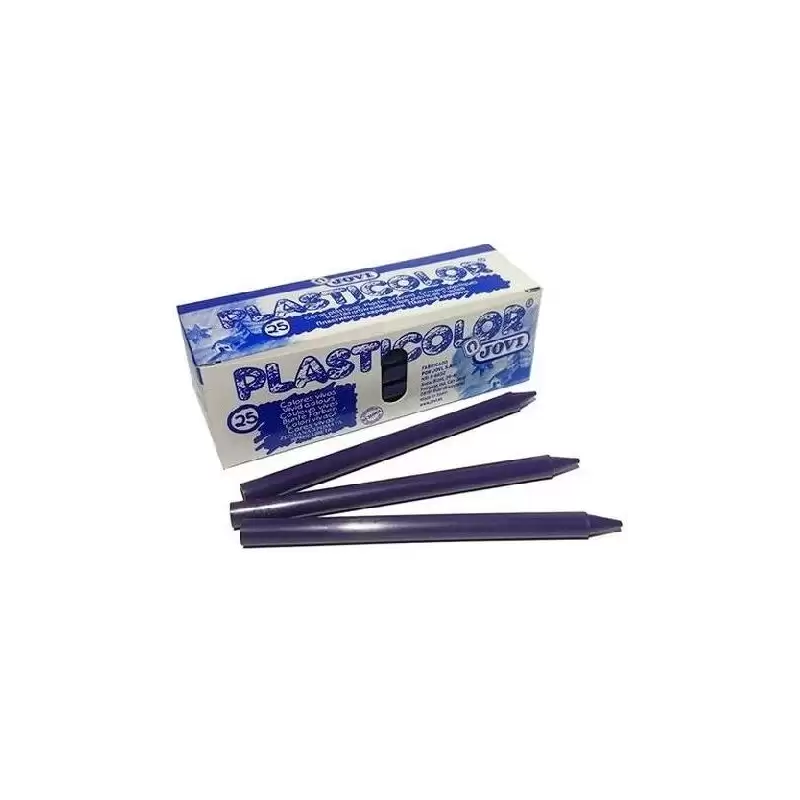 (92523) JOVI CERAS PLASTICAS CRAYONS STUDENT UNICOLOR VIOLETA CAJA 25 UD