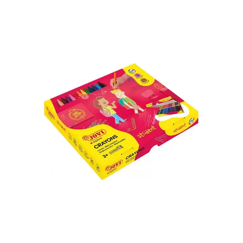 (929) JOVI CERAS PLÁSTICAS CRAYONS STUDENT COLORES SURTIDOS CAJA ECONOMICA 300 UD