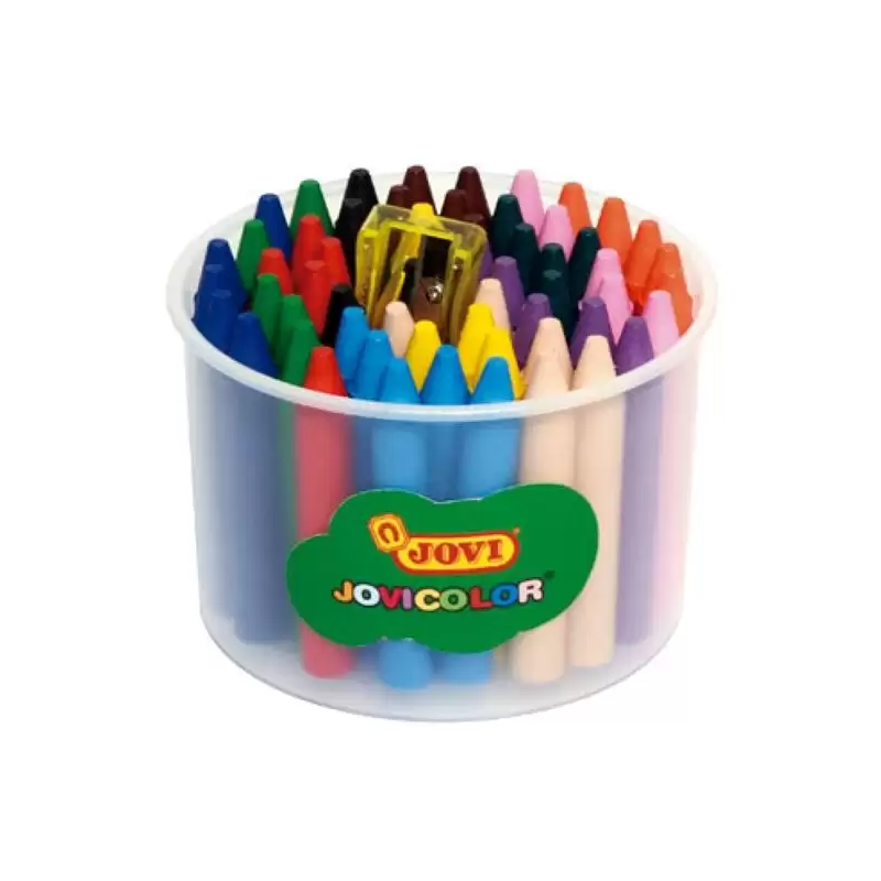 (980/60) JOVI CERAS JOVICOLOR BOTE DE 60 + 1 SACAPUNTAS C/SURTIDOS