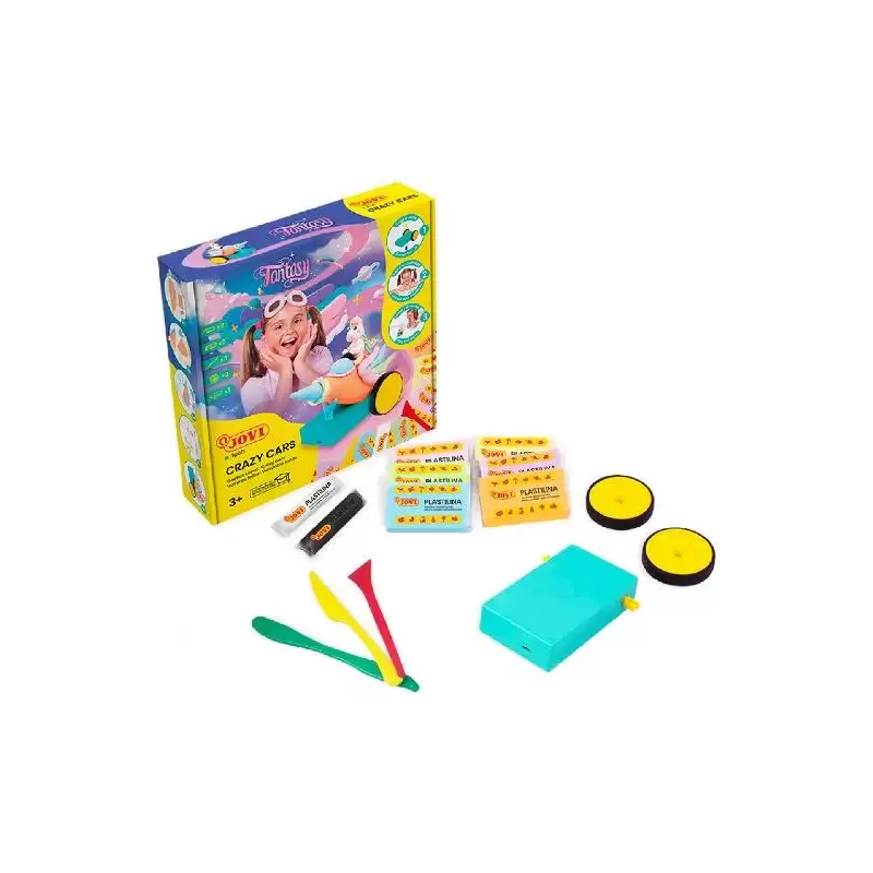 (JT102) JOVI KIT DE MOLDEADO JOVITECH CRAZY CARS FANTASY C/SURTIDOS