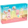 (KW2702) JOVI KIT KAWAII CON PASTA ENDURECIBLE AIR DRY 500GR + 4 PLANTILLAS + PINTURAS + COMPLEMENTOS