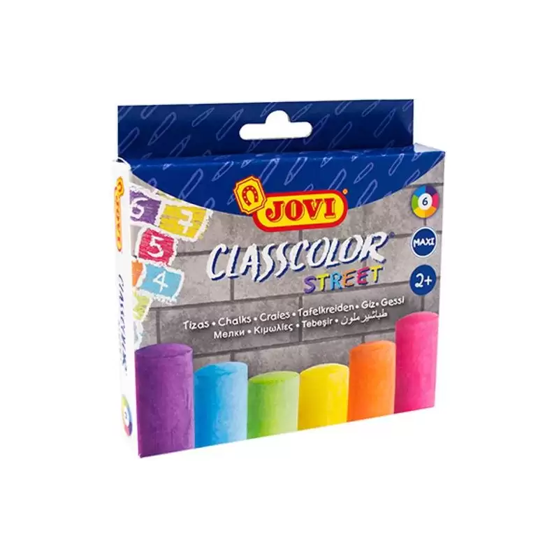 (1030) JOVI TIZAS CLASSCOLOR STREET MAXI COLORES SURTIDOS +2 AÑOS CAJA 6 UD